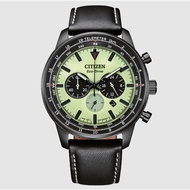 Citizen CA4505-21X Eco-Drive Black Leather Luminescent Green Dial Chronograph Men's Watch