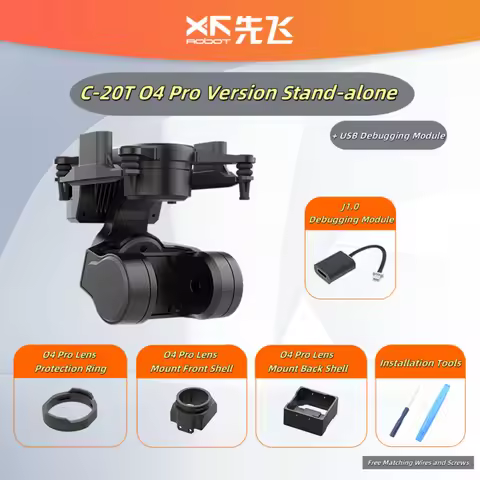 XF C-20T 3-Axis FPV Gimbal for DJI O4/O4 Pro USB-Adjustable Stabilizer with Head Tracking & High-Spe