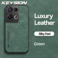 Keysion sang trọng Ốp da cho OPPO reno8 Pro 5G 8 Z 5gsoft Silicone + PC Vỏ lưng điện thoại chống sốc