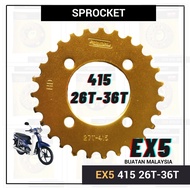 415 GOLD REAR SPROCKET - [ EX5 HIGH POWER DREAM CLASS ] 26T27T28T29T30T31T32T33T34T35T36T SPOKET SPO