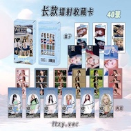ITZY Long Card Box 40 Pieces 125x56mm Girl Group Merchandise Laser LOMO Card Postcard CK+14CK