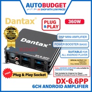 [Plug & Play] 6CH Android Amp DSP Dantax 6 Channel Car Android Player DX-6.6PP Mini Power Amplifier