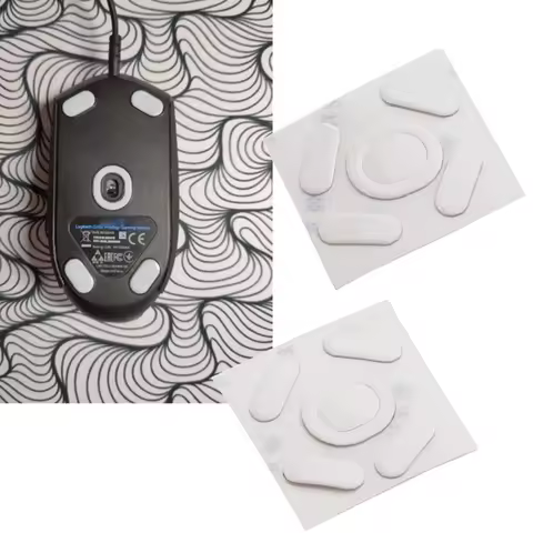 2Set 0.6mm Mouse Skates Glide Feet Pads Mouse Feet Sticker for logitech G102 Mouse White Rounded Cur