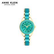 Anne Klein AK3212TEGB0000 Gold Tone Watch with Teal Acrylic Band