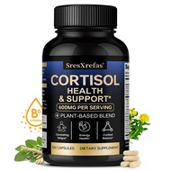 SresXrefas Cortisol Health & Support Supplement for Stress Relief, Combating Fatigue, Energy & Mood 