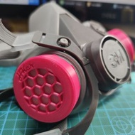 3M 6200 6502 7502雙罐豬嘴防毒面具改裝剪口罩濾罐3D打印濾咀呼吸閥HKer一對裝