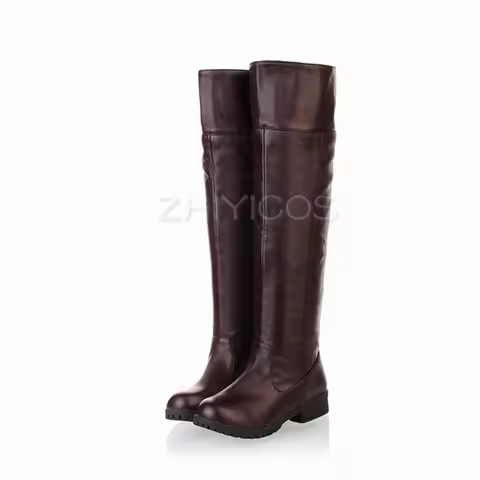 Unisex Attack on Titan Shingeki no Kyojin Eren Levi Cosplay Boots Knee Length Anime Cosplay Shoes Bl
