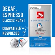 illy Coffee Espresso Compatible Nespresso Series DECAF 10 Capsules