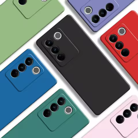 For Vivo V27E Case For Vivo V23 V25 V27 Pro V25E V27E Cover 6.62 inch New Original Liquid Silicone B