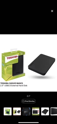 ส่งจากกรุงเทพ (รุ่นใหม่) Toshiba 2TB HDD USB3.0 External Hard Drive ฮาดดิสพกพา 2.5" External Hard Disk