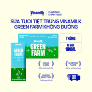 Thùng 48 hộp Sữa tươi tiệt trùng Green Farm 100% không đường Hộp 180ml