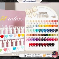 2026 Popular 58 Color Korean Macaron Sweetheart Gel Set Macaron Set of Nail Gel Polish with Chart