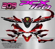 Honda Pcx 160 decals sticker Laminated