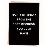 1pc Unique Happy Birthday Greeting Card, Suitable For Him, Husband, Boyfriend, Girlfriend, Wife, Dec