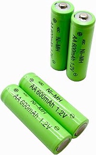 ASC Solar Light AA Ni-MH 600mAh Rechargable Batteries (Pack of 12) (AA 600mAh)
