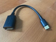 USB type C 公頭轉USB 母頭連接線15cm  USB Type C male to USB Type-A female adapter cable 15cm OTG 轉接頭, 可充電
