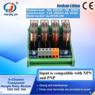 Hongfa 4-Channel Relay Module 16A 24V SPDT HF14FW-024-ZT Electromagnetic 1NO 1NC Relays for PLC NPN 