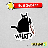 What A Thriller Black Cat Sticker Cute Cat Sticker Waterproof Vinyl Sticker Nama Waterproof