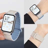 สายนาฬิกาสปอร์ตแบบซิลิโคนดูดซับแม่เหล็กสำหรับ Xiaomi Mi Band 9 pro 8/7 pro Redmi Watch 5 สายทดแทนสำห