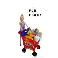 Shopping Cart MIni Markett FB 801 Shopping Trolley Toy - Barbie Doll Toy for Girls