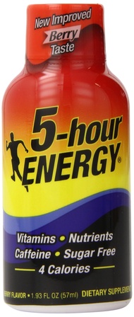 5-Hour Energy Dietary Supplement New Improved Berry Taste 1.93 Fl OZ Pack of 24