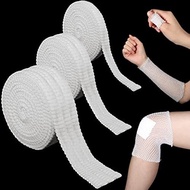 ▶$1 Shop Coupon◀  Treela 3 Rolls 3 Size Fix Net Tubular Bandage Elastic Retainer Net Wound Dressing