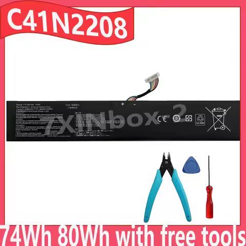 C41N2208 74Wh 80Wh 77.4Wh Expand High Capacity Battery For ASUS ROG Ally PC71L RC71L Gaming Handheld