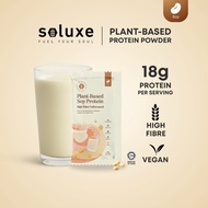 Soluxe Vegan Raw Plant Non-GMO Soy Protein High Fibre Unflavored Shake Powder Isolate Sachet  - (25g