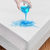 King Size Mattress Cover Protector 100% Waterproof, Cooling 3D Air Fabric Bed Cover with 6''-18'' De