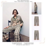 Beige Plaid Pants 64523