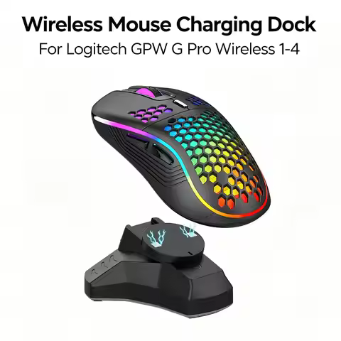 Mouse Charger Stand for Logitech PROX2/1, GPW4/3/2/1 G PROX Superlight2/G PRO Wireless1/2/3/4 Wirele