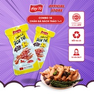 Combo 10 chân gà cay Hey Yo 1+1 (70g) Chân gà ủ vị Bách Thảo đảm bảo VSATTP