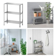 HYLLIS Galvanized Steel Shelving Unit / Outdoor Indoor Storage Unit / Balcony Garage Storage Rack /
