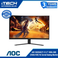 AOC CQ32G4E/71 31.5" 180Hz QHD (2560x1440) VA Curved Gaming Monitor