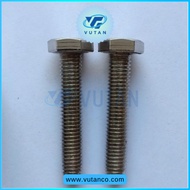 Hexagon Head titanium Bolt M8x50mm, titanium Bolt M8 Length 50mm grade 2, titanium bolts M8x50mm - Vu Tan titanium