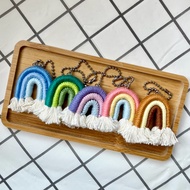 Colorful Rainbow Macrame Keychain