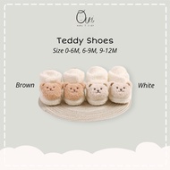 Oui Teddy Shoes / unisex baby prewalker Shoes 0-18 months