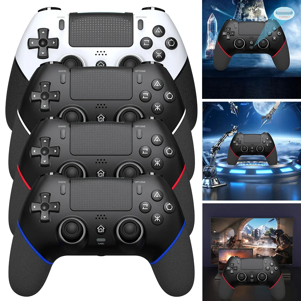 Wireless Controller Macros Bluetooth-Compatible Game Controller Dual Vibration Hall Effect Joystick 