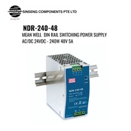 Mean Well NDR-240-48 (NDR-240) DIN RAIL Switching Power Supply AC/DC 24Vdc - Meanwell 240W 48V 5A
