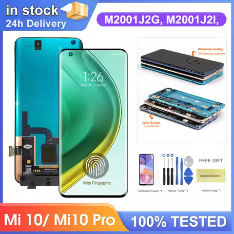 6.67" For Xiaomi Mi 10 M2001J2G,M2001J2I LCD Display Touch Screen Digitizer Assembly For Xiaomi 10 P