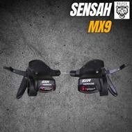 Shifter sensah mx9 2 x 9 speed hybrid mtb folding bike