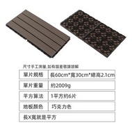 加厚塑木地板 卡扣式拼接地板 室内陽台戶外露台DIY塑木地板 60x30*2.1cm 灰色-3塊