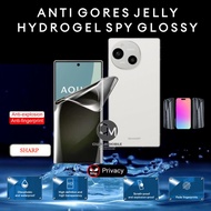 Anti-scratch jelly Hydrogel spy glossy privacy screen protector Sharp AQUOS R9 R9 PRO