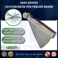 INSIZE Feeler Gauge 13/17/20/28/32pcs 4602-13A / 4602-13 / 4602-17 / 4602-20 / 4602-28 / 4602-32 0.0