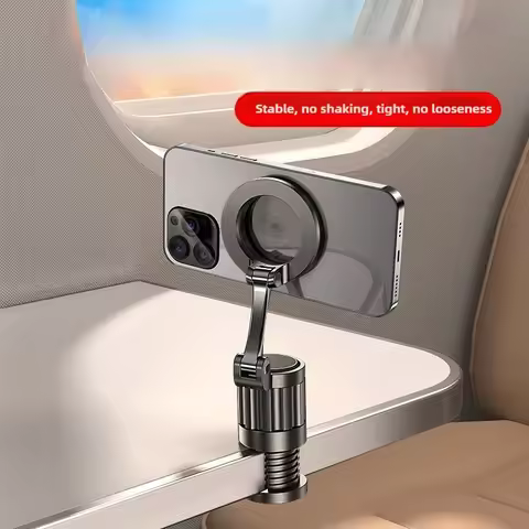 Magnetic Airplane Phone Holder Mount for Magsafe Travel Essential Accessory Foldable Handsfree Phone