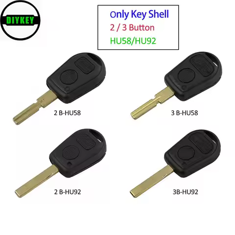 DIYKEY Remote Key Shell 2 / 3 Buttons HU92 / HU58 Blade for BMW E31 E32 E34 E36 E38 E39 E46 Z3 M3 X5