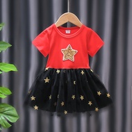 Girls' clothes 2-7 years Kids Dress Star Payet girls' party Dress