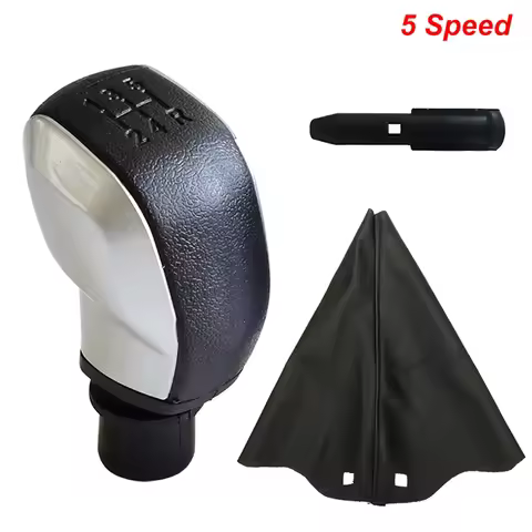 5 Speed Manual Car Gear Shift Knob With Boot & Adapter For Citroen C-Quatre C-Triomphe Elysee Auto T