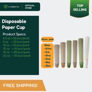 GOGreenMNL. Disposable Paper Cups 6.5oz / 8 oz / 10 oz / 12 oz / 16oz. / 22 oz.