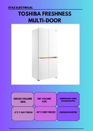 TOSHIBA REFRIGERATOR MULTI-DOOR GR-RF695WI-PGY(67)